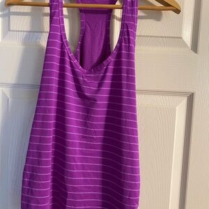 Athleta Purple Striped Tank Top Like new!